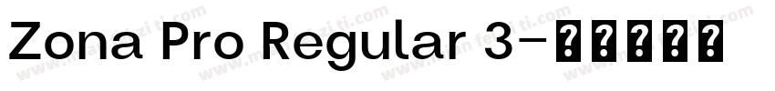 Zona Pro Regular 3字体转换